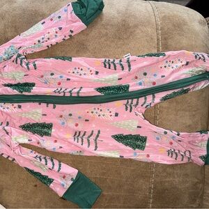 Little Sleepies Pink and Teal Tree Onesie